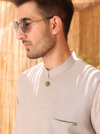 Light Grey Blended Waistcoat - AL-WC-362