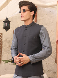Charcoal Grey Blended Waistcoat - AL-WC-368