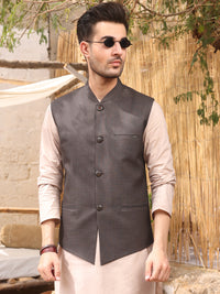 Dark Grey Blended Waistcoat - AL-WC-369
