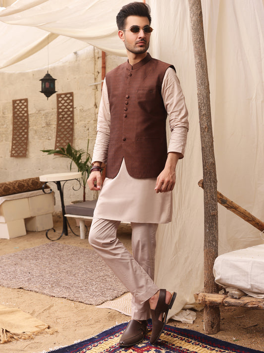 Brown Suiting Waistcoat - AL-WC-372