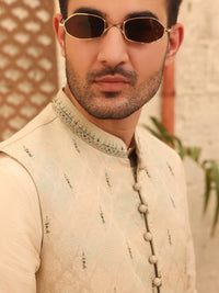 Cream Blended Waistcoat - AL-WC-374