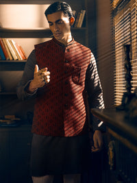 Red Blended Waistcoat - AL-WC-443