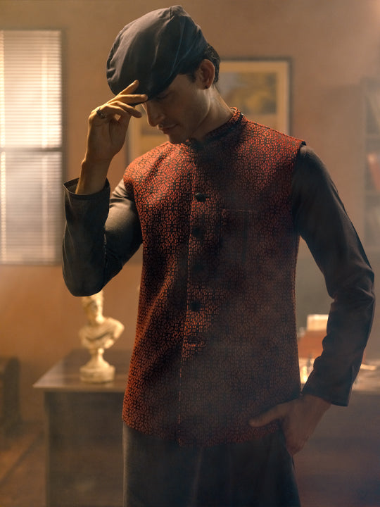 Red Blended Waistcoat - AL-WC-443