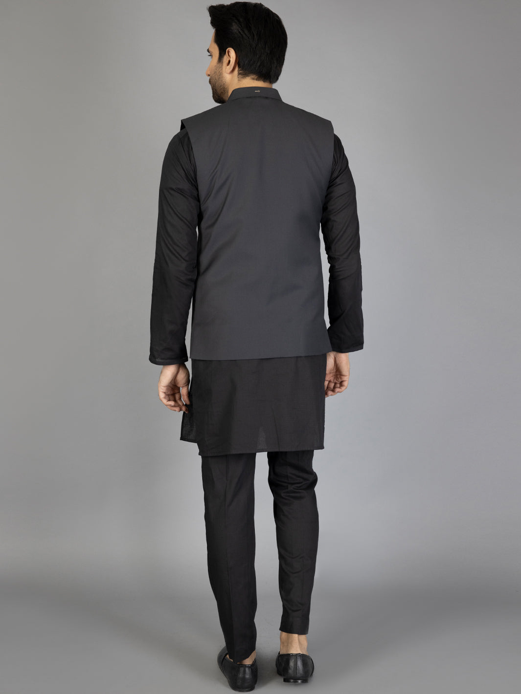 Grey Taffeta Waistcoat - AL-WC-461