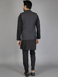 Grey Taffeta Waistcoat - AL-WC-461