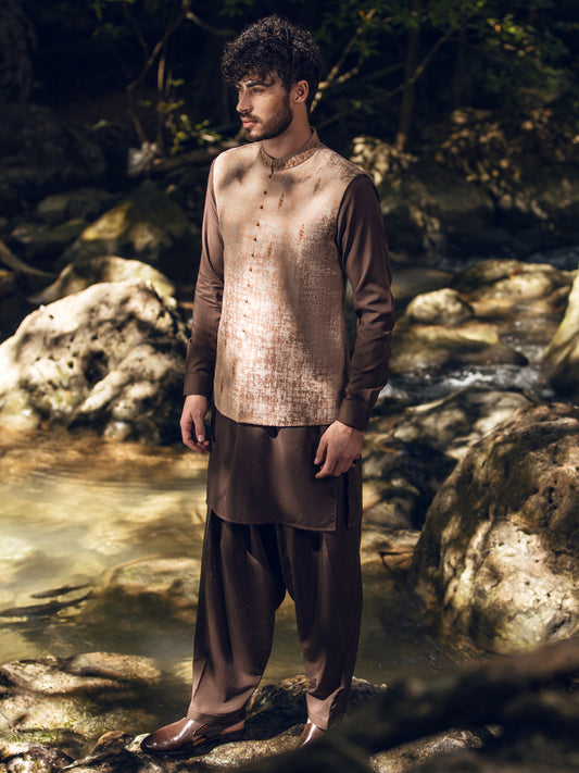 Brown Blended Waistcoat - AL-WC-467