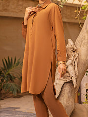 Brown Bunnat 2 Piece Stitched - ALCR-2PS-LKS-1029 - Almirah Online