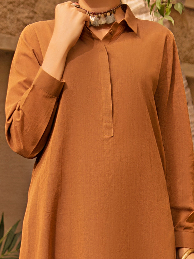 Brown Bunnat 2 Piece Stitched - ALCR-2PS-LKS-1029 - Almirah Online