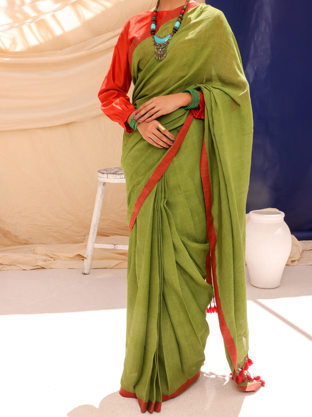 Green Comrade Saree - ALCR-SR-1003