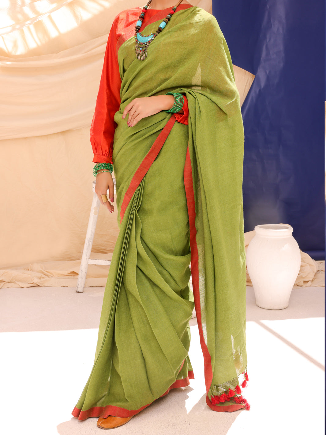Green Comrade Saree - ALCR-SR-1003