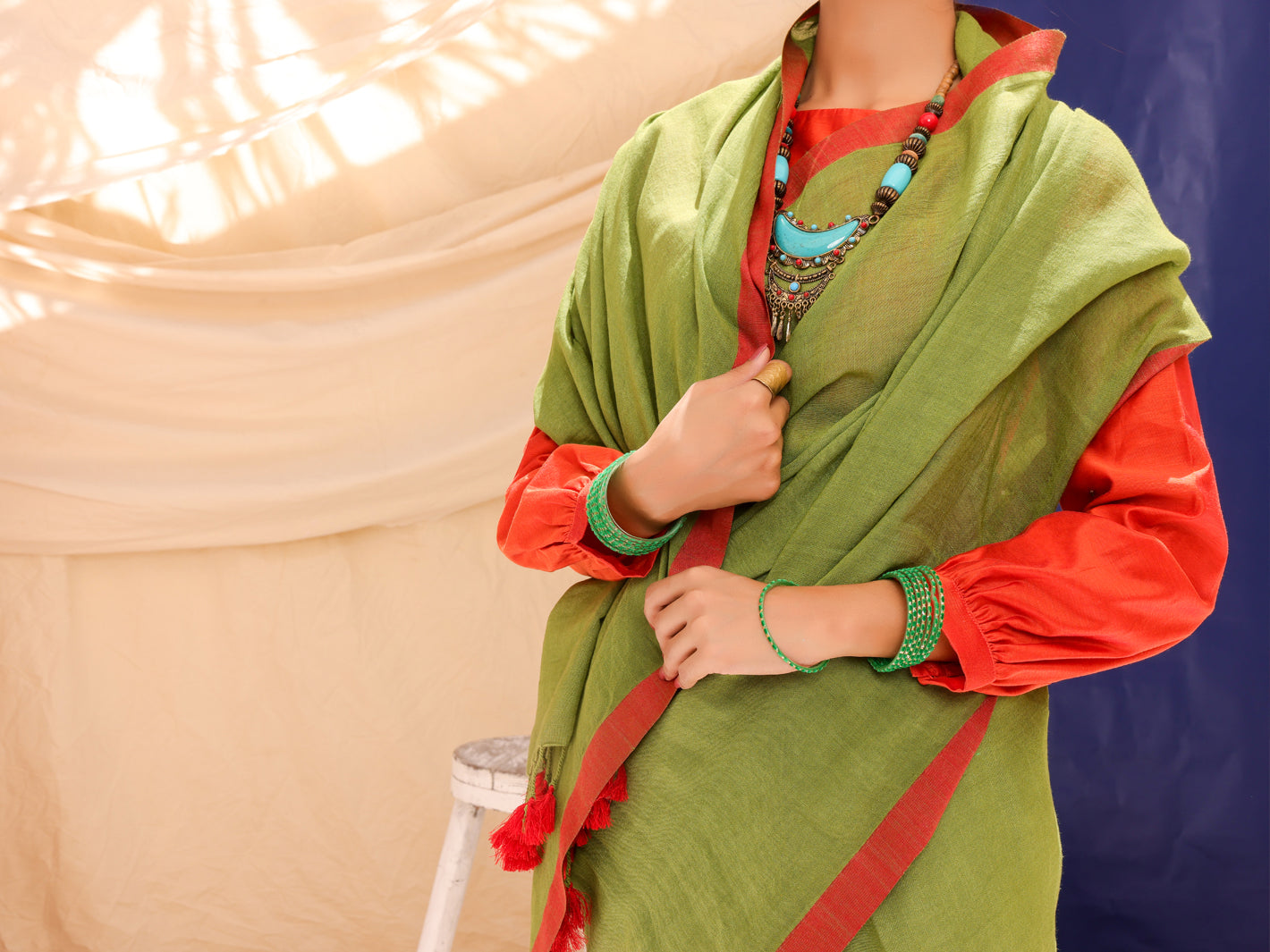 Green Comrade Saree - ALCR-SR-1003