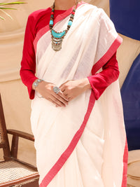 White Comrade Saree - ALCR-SR-1004