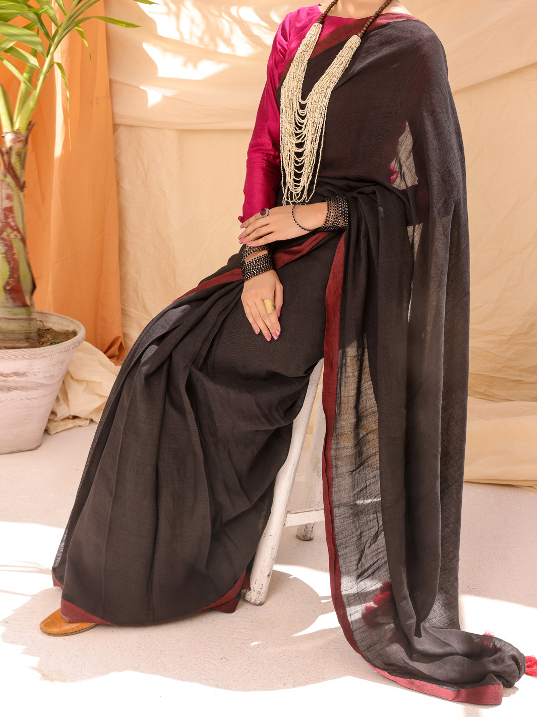 Black Comrade Saree - ALCR-SR-1005