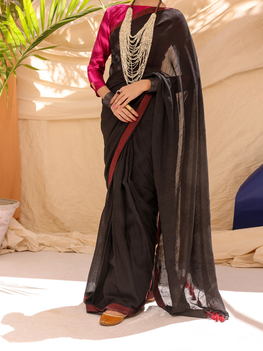 Black Comrade Saree - ALCR-SR-1005