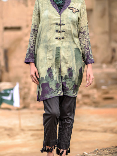 Azaadi Green Tunic - LK-049