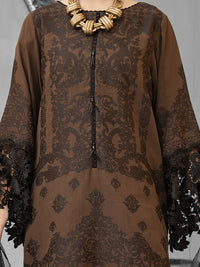 Black Jacquard 3Pc Stitched - ALP-1030