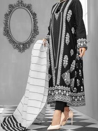 Black Lawn 2 Piece Stitched - ALP-1032