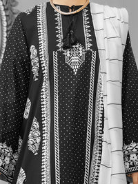 Black Lawn 2 Piece Stitched - ALP-1032