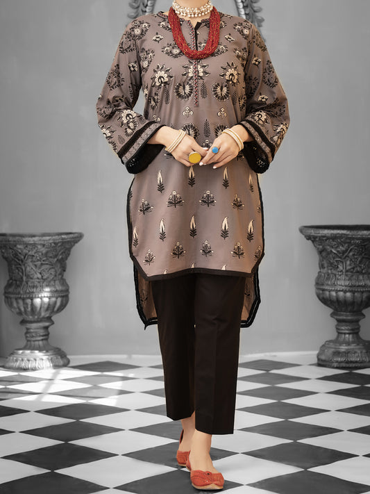 Grey Cambric 2Pc Unstitched - ALP-1033