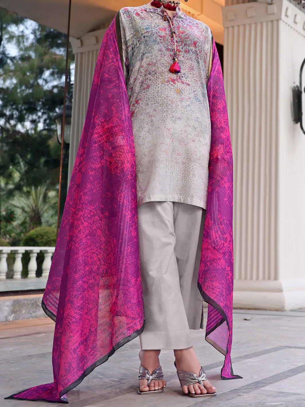 Grey Lawn 3 Piece Stitched - ALP-3PS-1042/S
