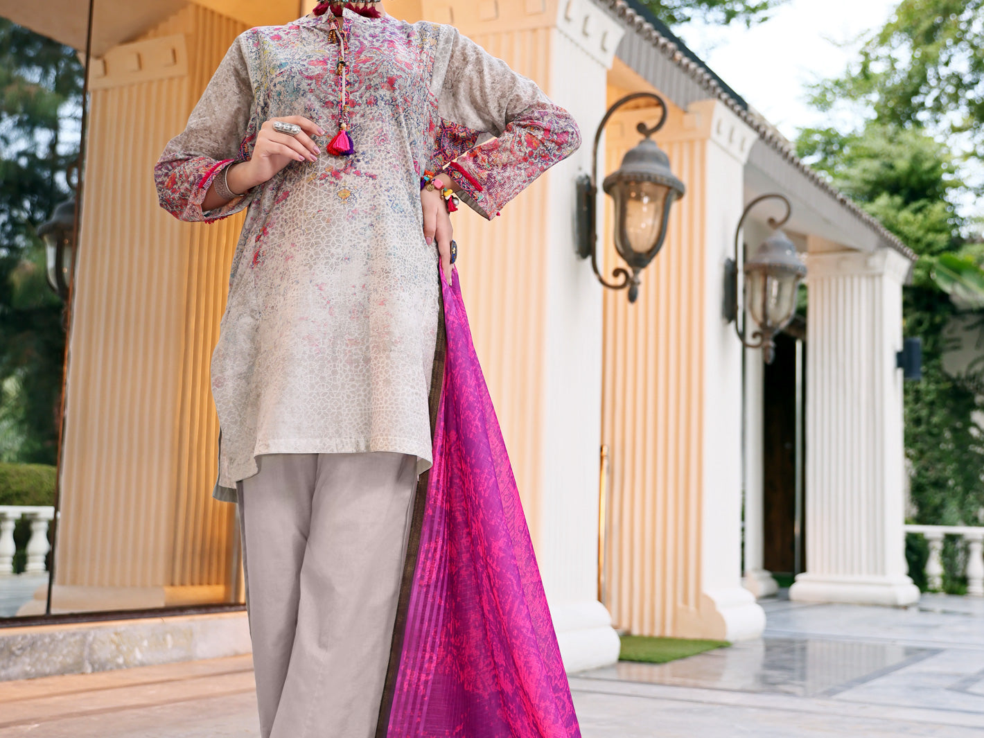 Grey Lawn 3 Piece Stitched - ALP-3PS-1042/S