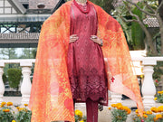 Maroon Lawn 3 Piece Stitched - ALP-3PS-1045/S