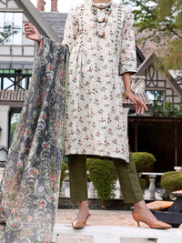 Beige Lawn 3Pc Unstitched - ALP-3PS-1046