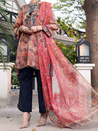 Rust Lawn 3Pc Unstitched - ALP-3PS-1047