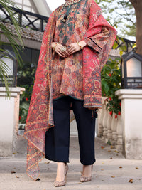 Rust Lawn 3Pc Stitched - ALP-3PS-1047/S
