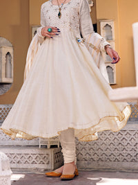 White Khaddi 3Pc Stitched - ALP-3PS-1072/S
