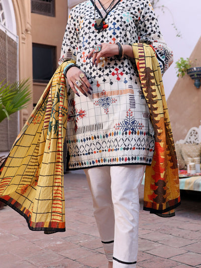 Ivory Lawn 3 Piece Stitched - ALP-3PS-1083/S
