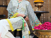 Off White Lawn 3Pc Stitched - ALP-3PS-1084/S