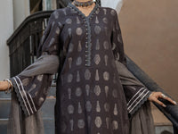 Grey Cambric Jacquard 3Pc Stitched - ALP-3PS-1171