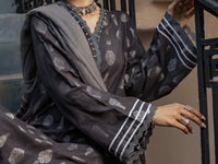 Grey Cambric Jacquard 3Pc Stitched - ALP-3PS-1171