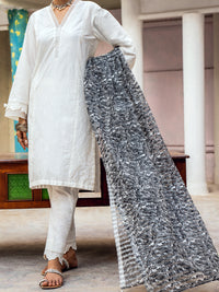White Cambric 3Pc Stitched - ALP-3PS-1173