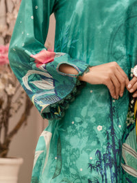 Teal Cambric 3Pc Unstitched - ALP-3PS-1186