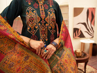 Teal Cambric 3Pc Stitched - ALP-3PS-1176