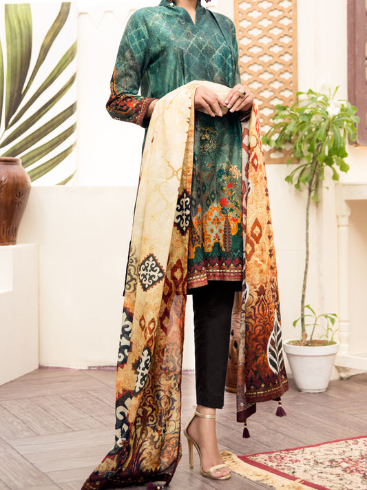 Green Cambric 2Pc Unstitched - ALP-2PS-1213