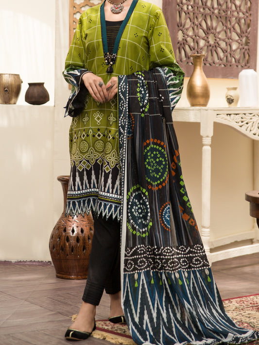 Green Cambric 2Pc Unstitched - ALP-2PS-1211
