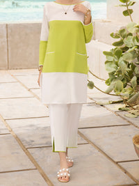 White Twill 2 Piece Stitched - ALP-2PS-LKS-1222