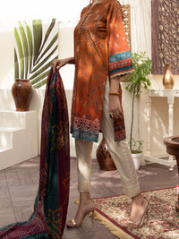 Orange Cambric 2Pc Unstitched - ALP-2PS-1210