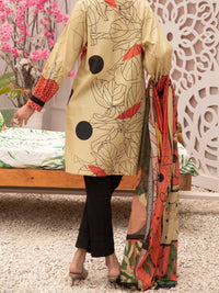 Beige Cambric 3Pc Stitched - ALP-3PS-1182