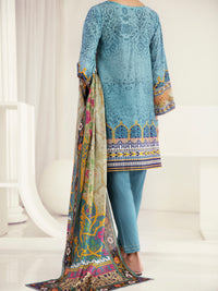 Teal Lawn 3 Piece Stitched - ALP-3PS-1239