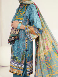 Teal Lawn 3 Piece Stitched - ALP-3PS-1239