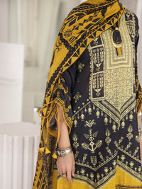 Black Lawn 3 Piece Unstitched - ALP-3PS-1240