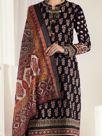Black Lawn 3 Piece Unstitched - ALP-3PS-1243
