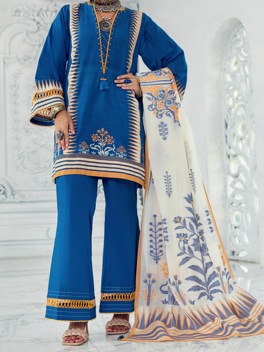 Blue Lawn 3 Piece Unstitched - ALP-3PS-1305