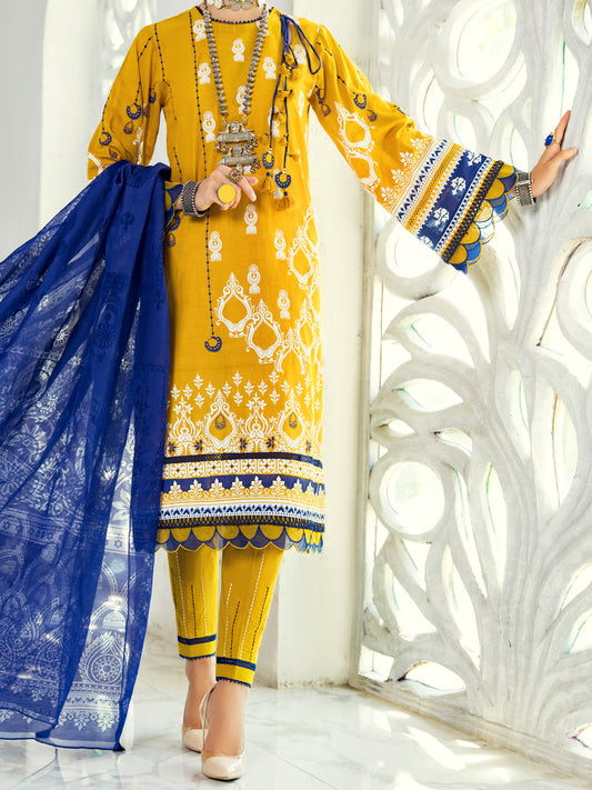 Yellow Lawn 3 Piece Unstitched - ALP-3PS-1308