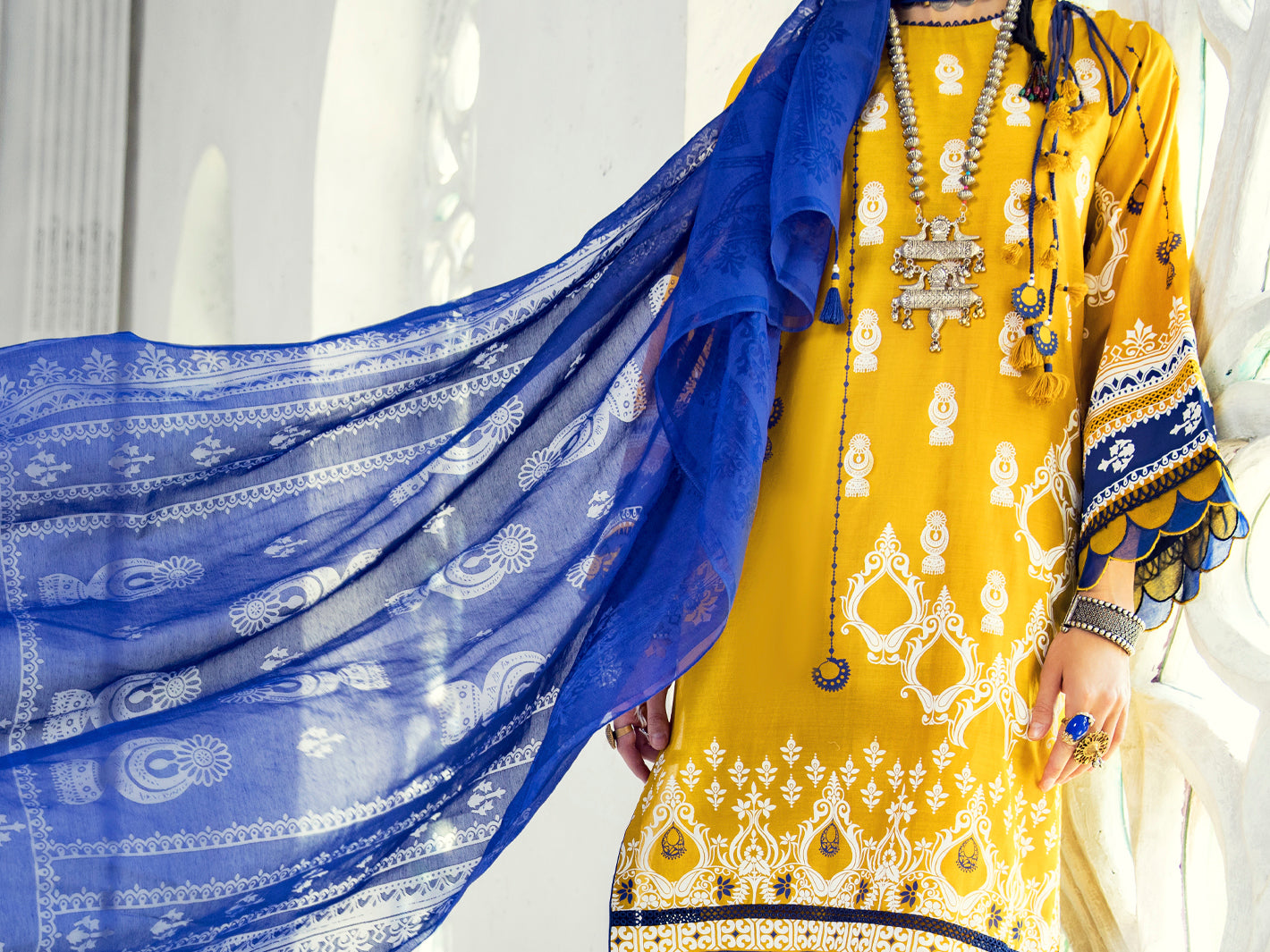 Yellow Lawn 3 Piece Unstitched - ALP-3PS-1308
