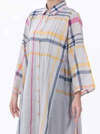Grey Yarn-Dyed Tunic - ALP-LK-1368